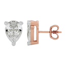 2 ct Pear Studs - Basket setting