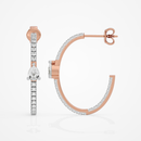 Pear Charm Hoops