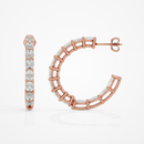 Oval eternity hoops