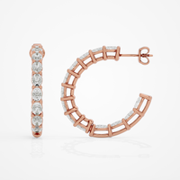 Oval eternity hoops