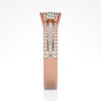 Round with baguettes - 1.5 ct round