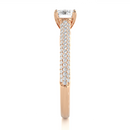 Ribbon Pave Ring - 0.5 cts round