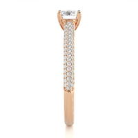 Ribbon Pave Ring - 0.5 cts round