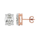 2 ct Oval studs - Basket setting