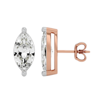 2 ct Marquise studs - Basket setting