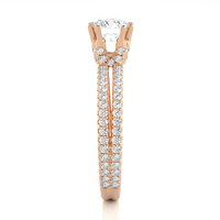 Aurora Twist Ring - 0.8 ct round
