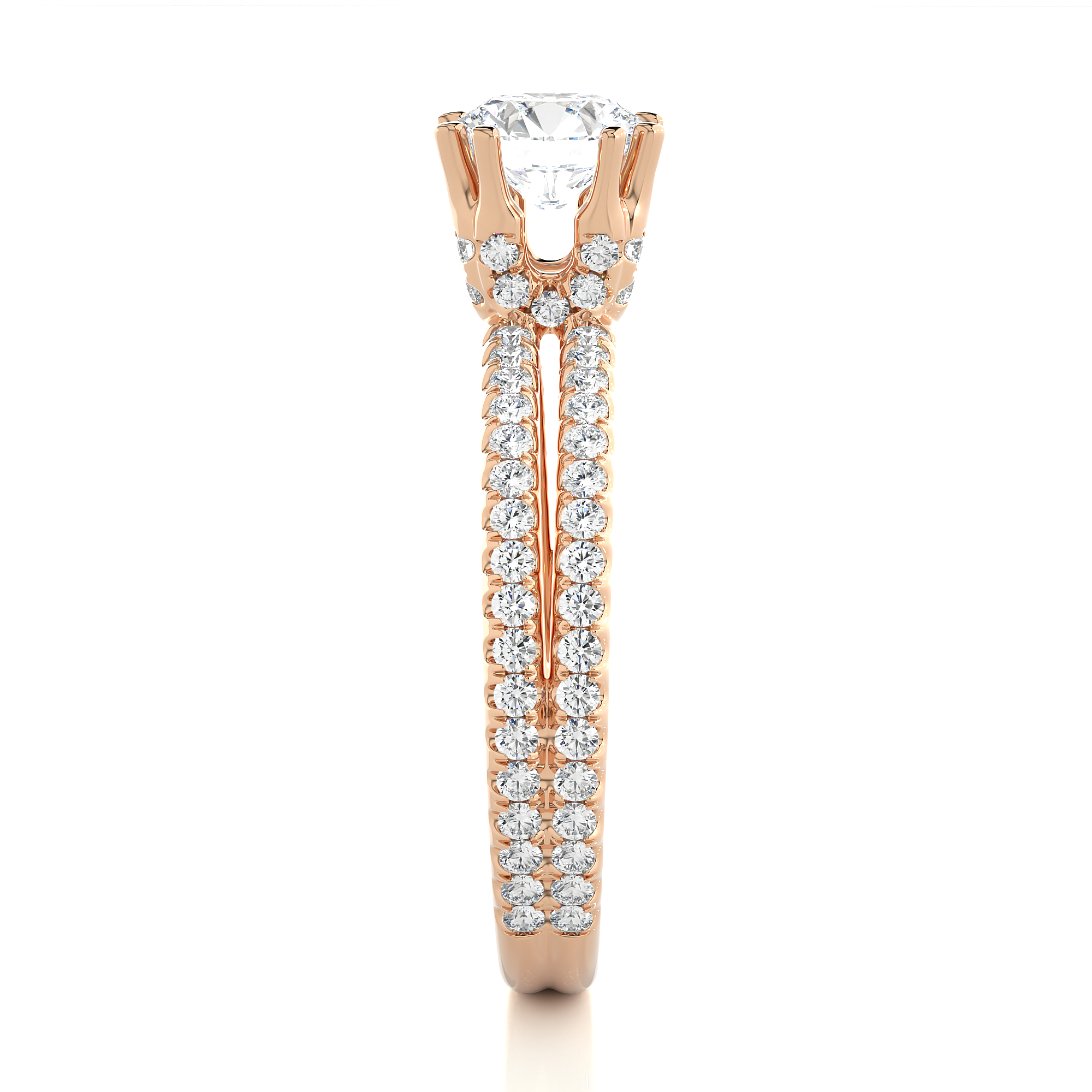 Aurora Twist Ring - 0.8 ct round