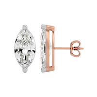 4 ct Marquise studs - Basket studs