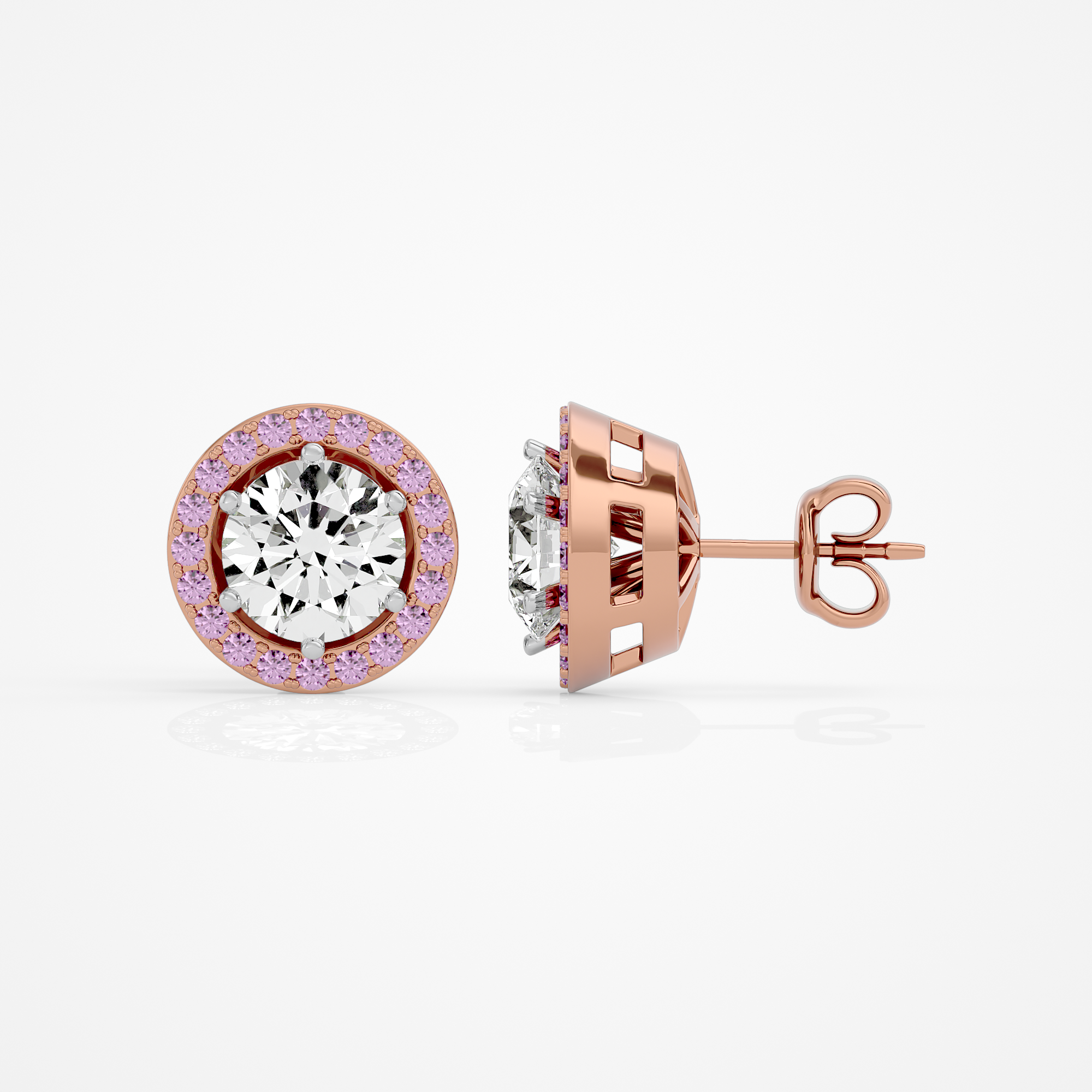 Amora Round Studs - 2.4 Round