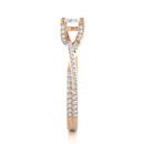 Twist Solitaire Ring - Princess 0.5ct