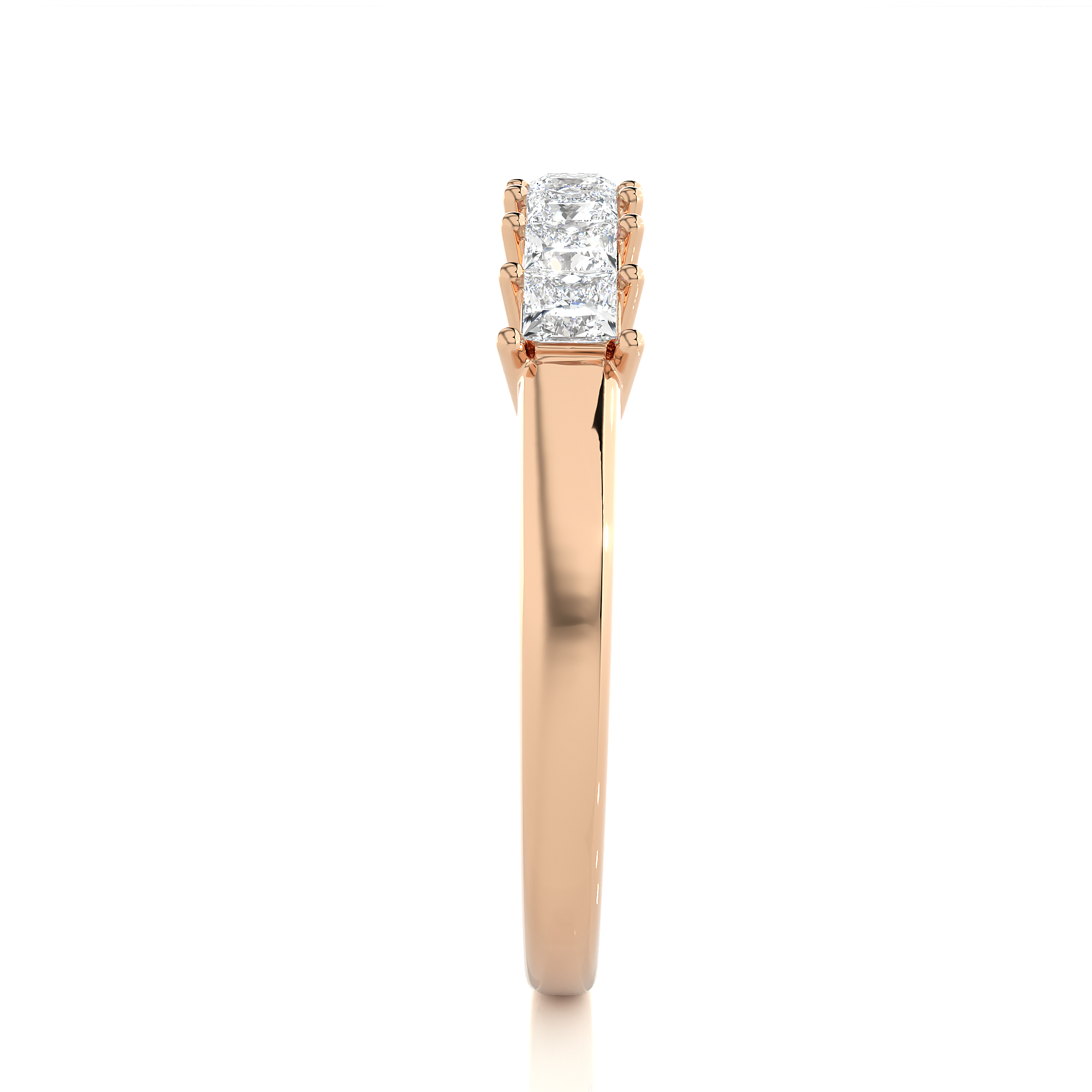 7 Princess-Cut Diamond Band