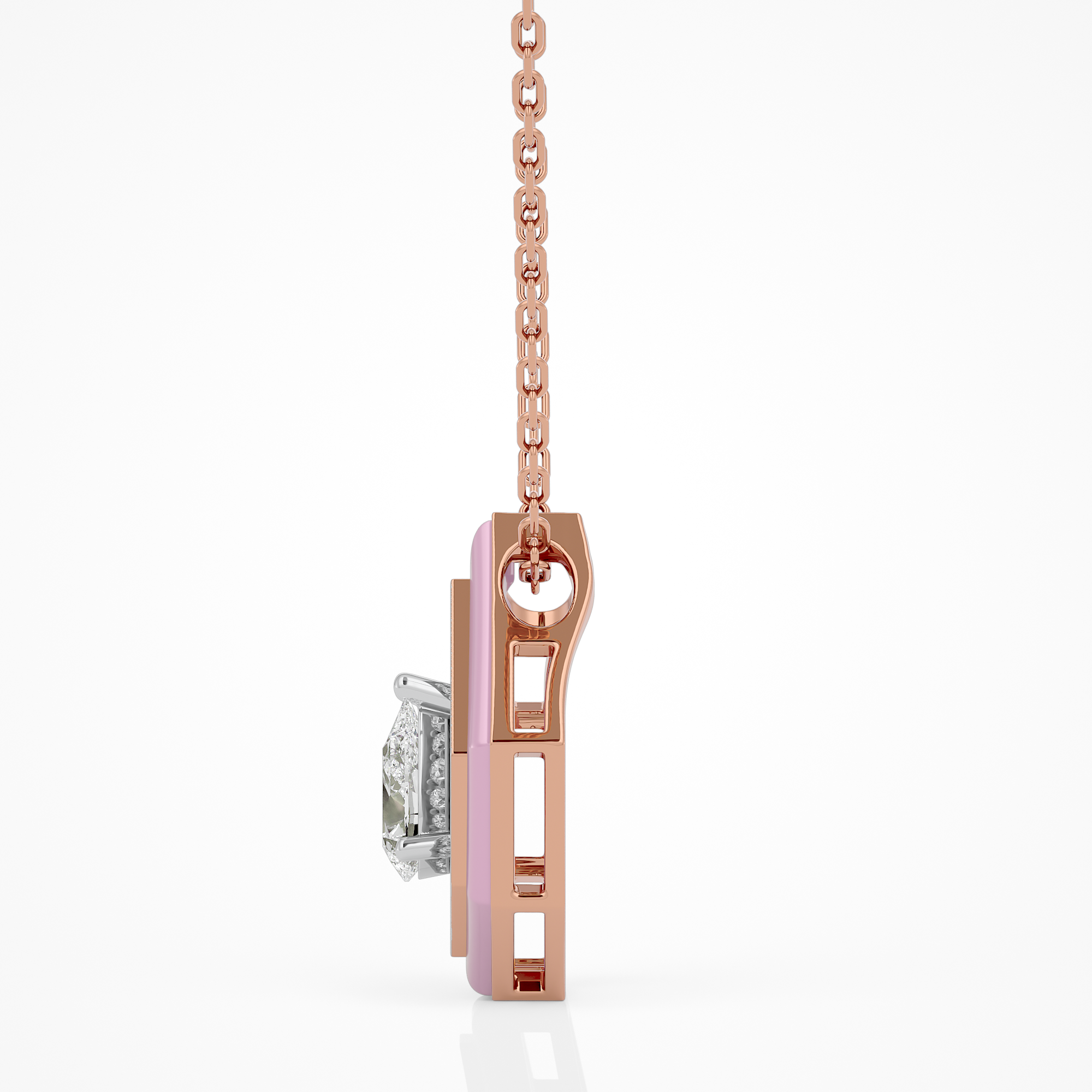 Pink Pear Pendant
