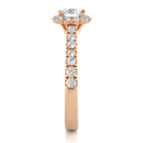 Halo Cascade Ring - 0.6 ct round