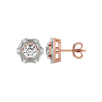 2 ct Infinite glow studs - Basket setting