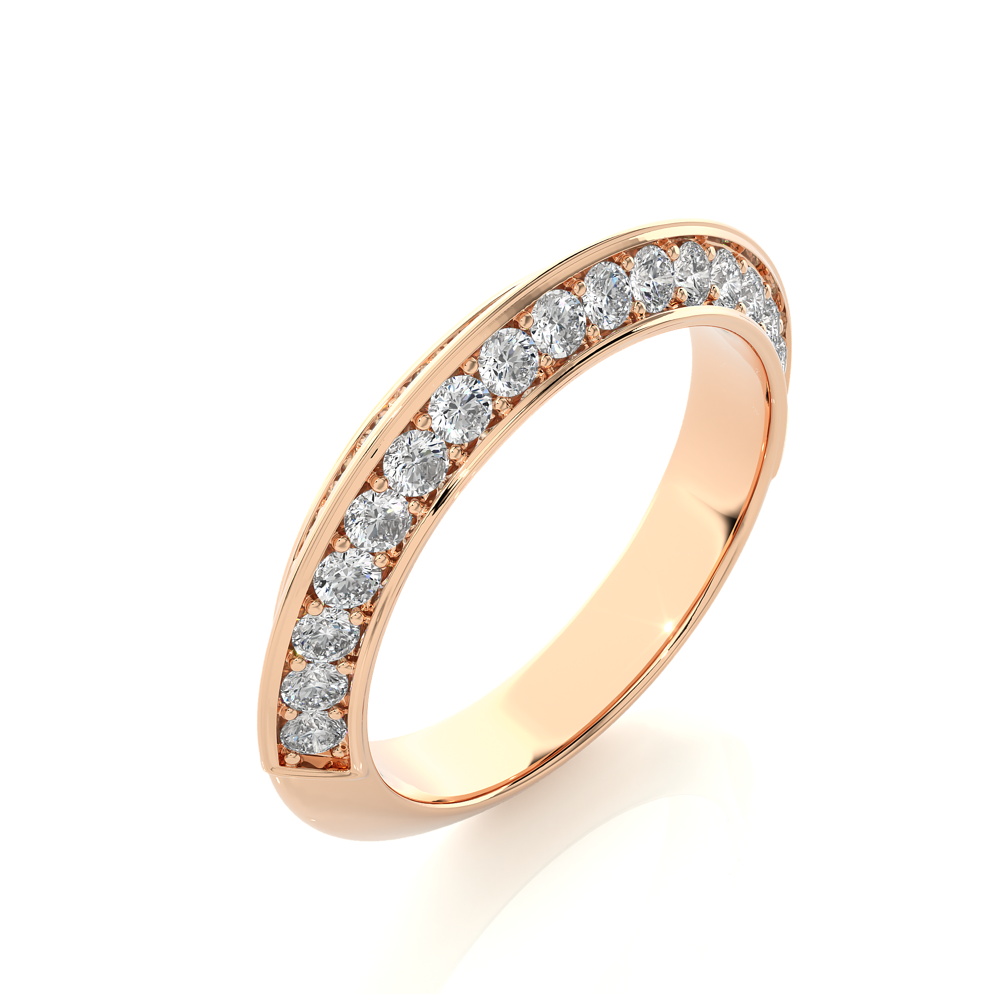 Two-Row Edge Diamond Band