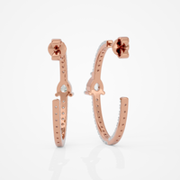 Pear Charm Hoops