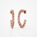 Oval eternity hoops