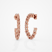 Oval eternity hoops