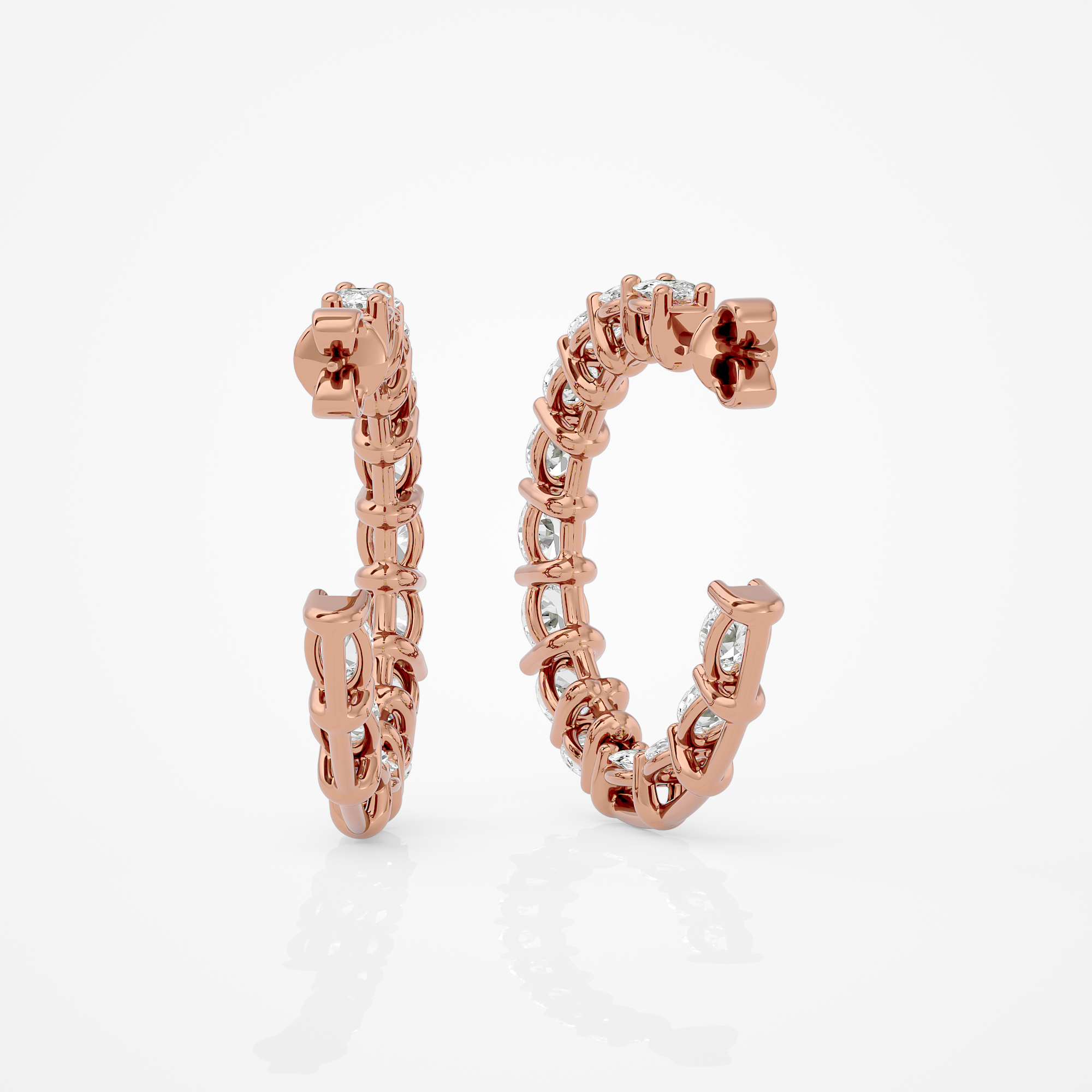 Oval eternity hoops