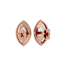 4 ct Marquise halo studs - Basket setting