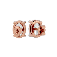 2 ct Oval studs - Basket setting
