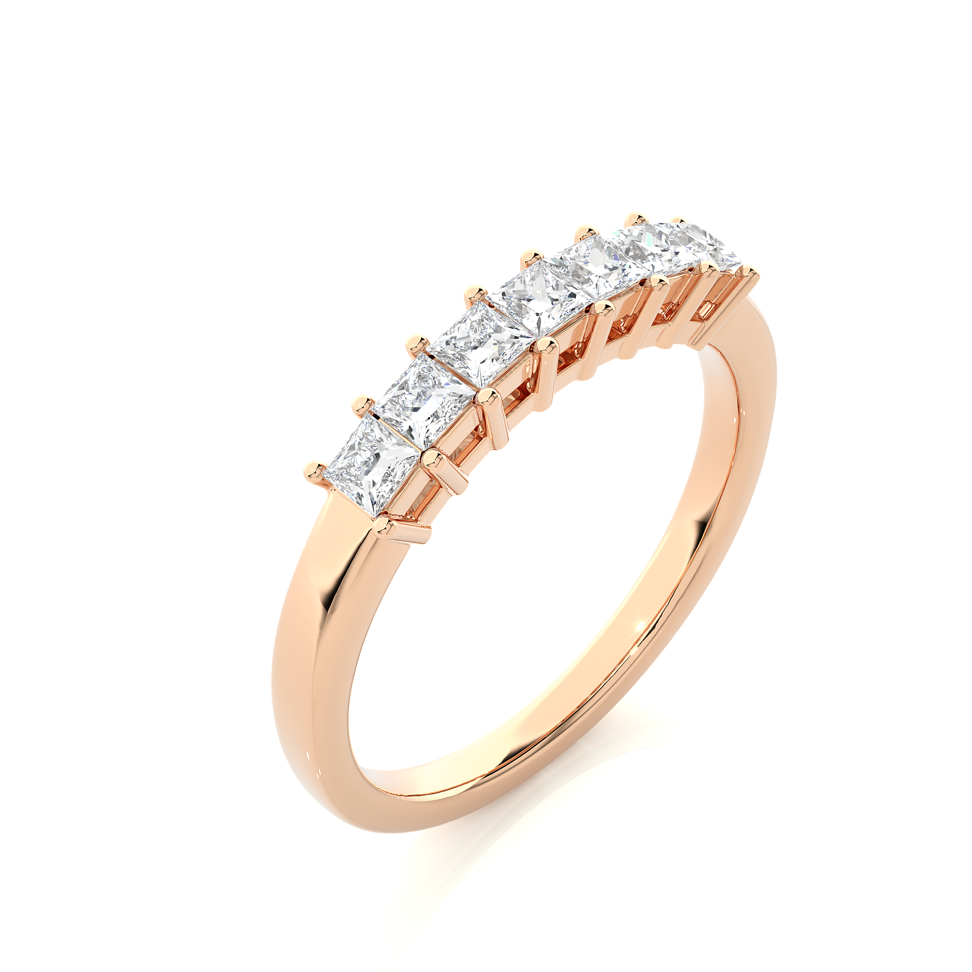 7 Princess-Cut Diamond Band