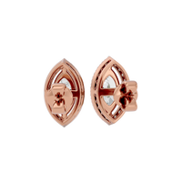 2 ct Marquise halo studs - Basket setting