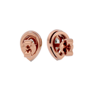 0.5 ct Pear halo studs - Basket Setting