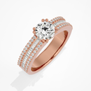 Round with baguettes - 1.5 ct round