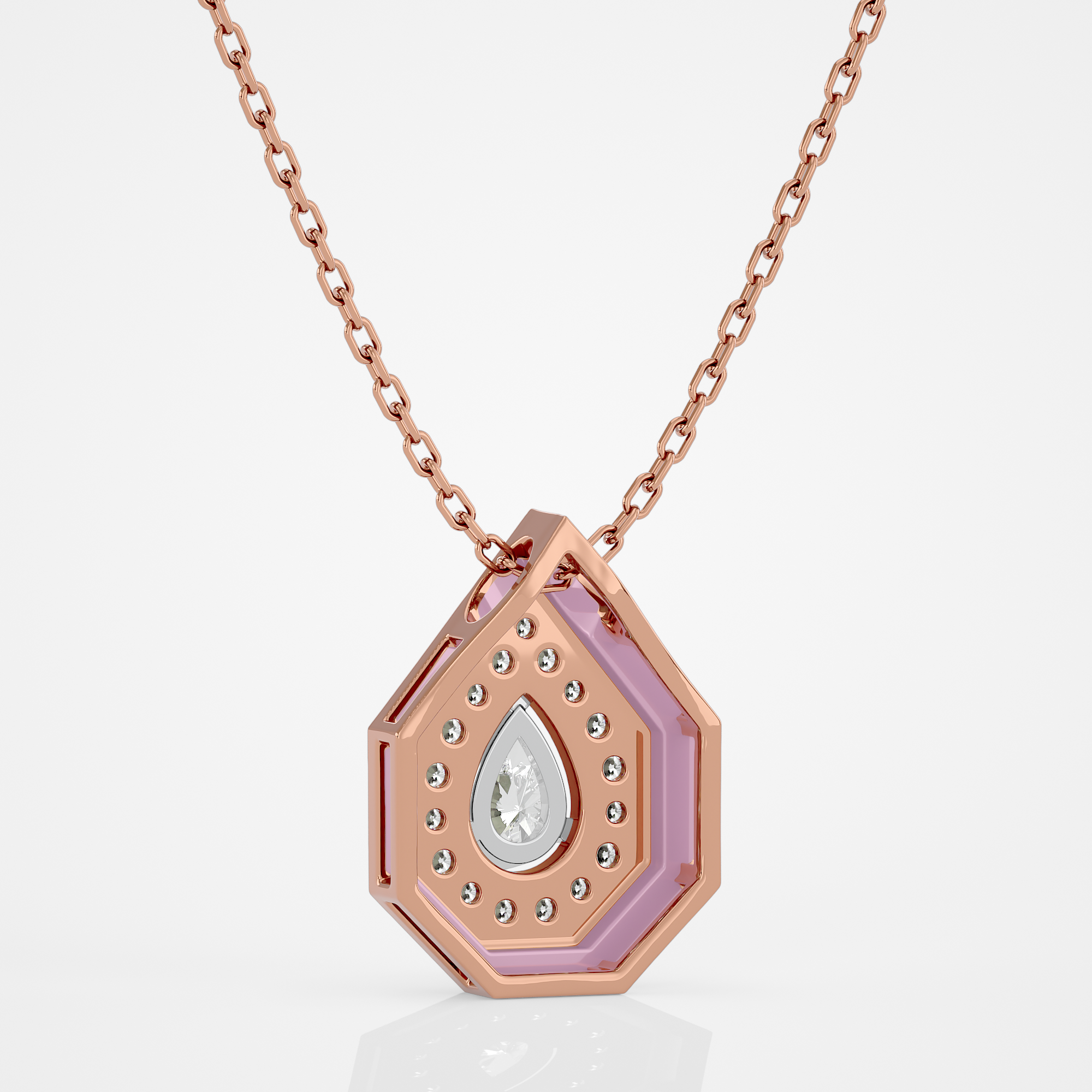 Pink Pear Pendant