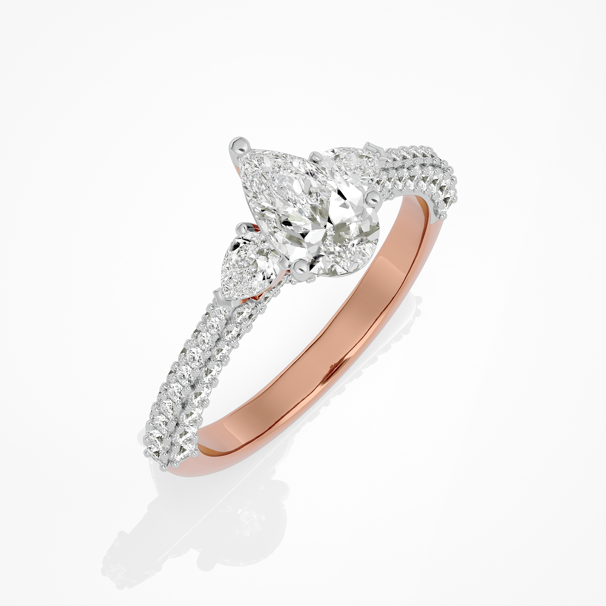 Serene Dewdrop Ring - 1.9 ct Pear