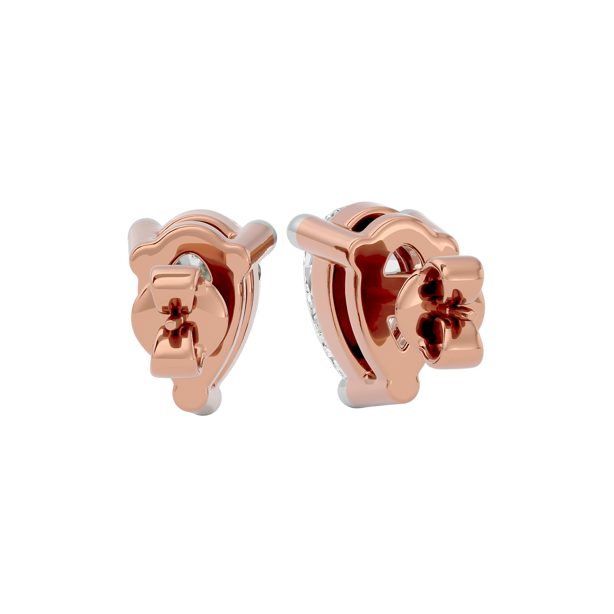 0.5 ct Pear studs - Basket setting