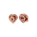 0.5 ct Heart halo studs - Basket Setting