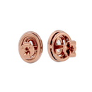 0.5 ct Oval halo studs - Basket setting