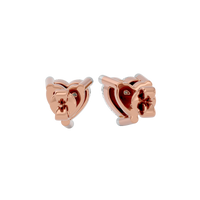 0.5 ct Heart studs - Basket setting