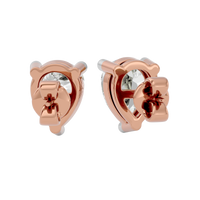 2 ct Pear Studs - Basket setting