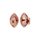 1 ct Marquise halo studs - Basket setting