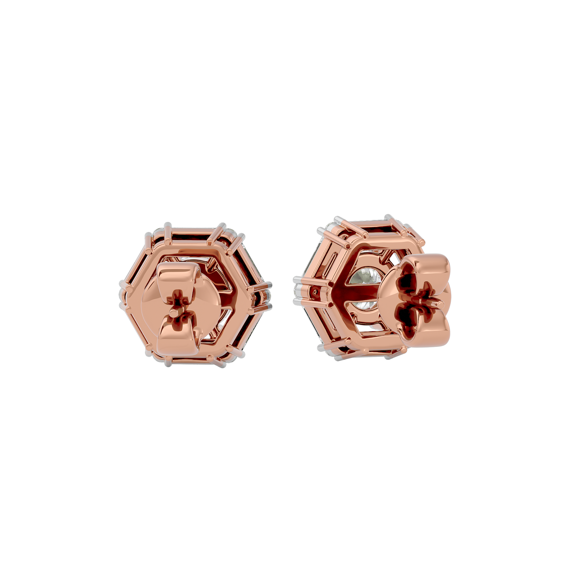 2 ct Infinite glow studs - Basket setting