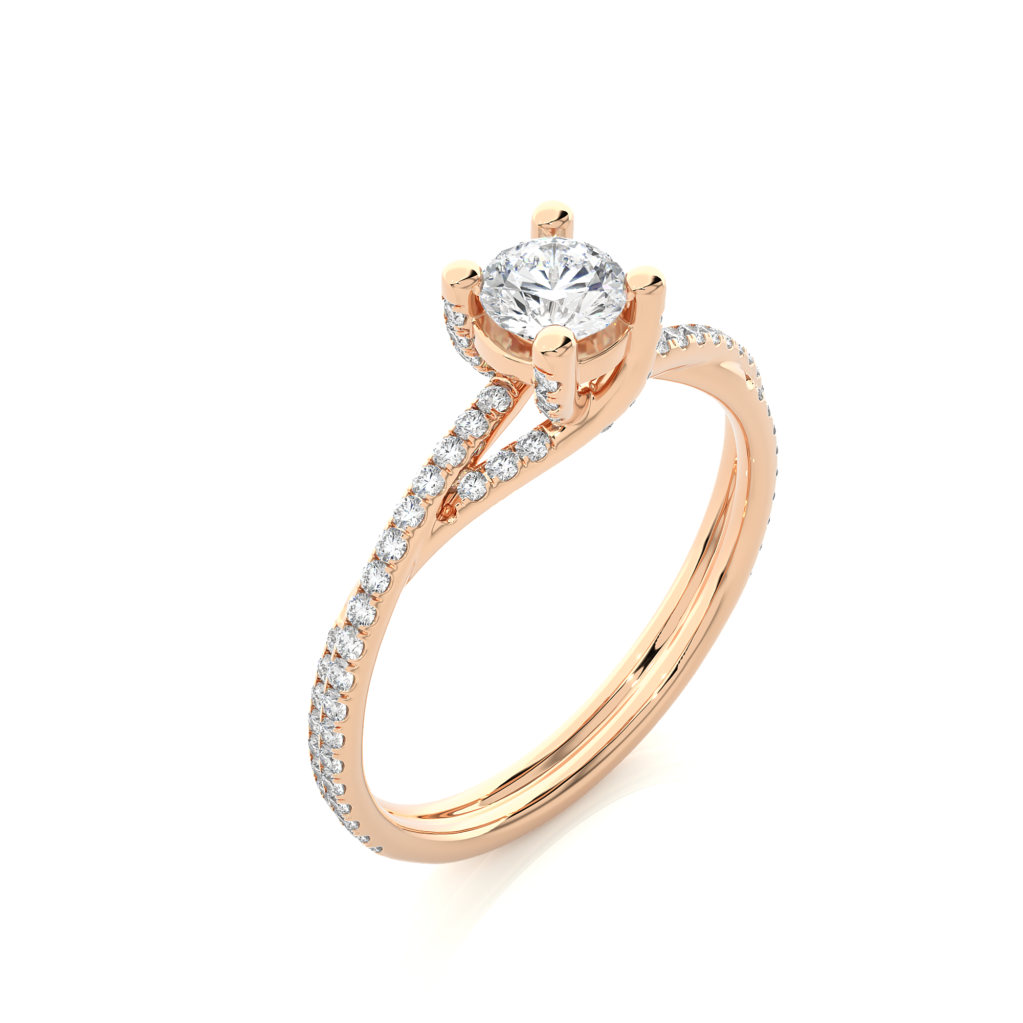 Aaravi Ring - 0.4 ct round