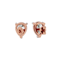 4 ct Pear studs - Basket setting