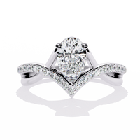 Celestia Ring - 0.7 ct pear