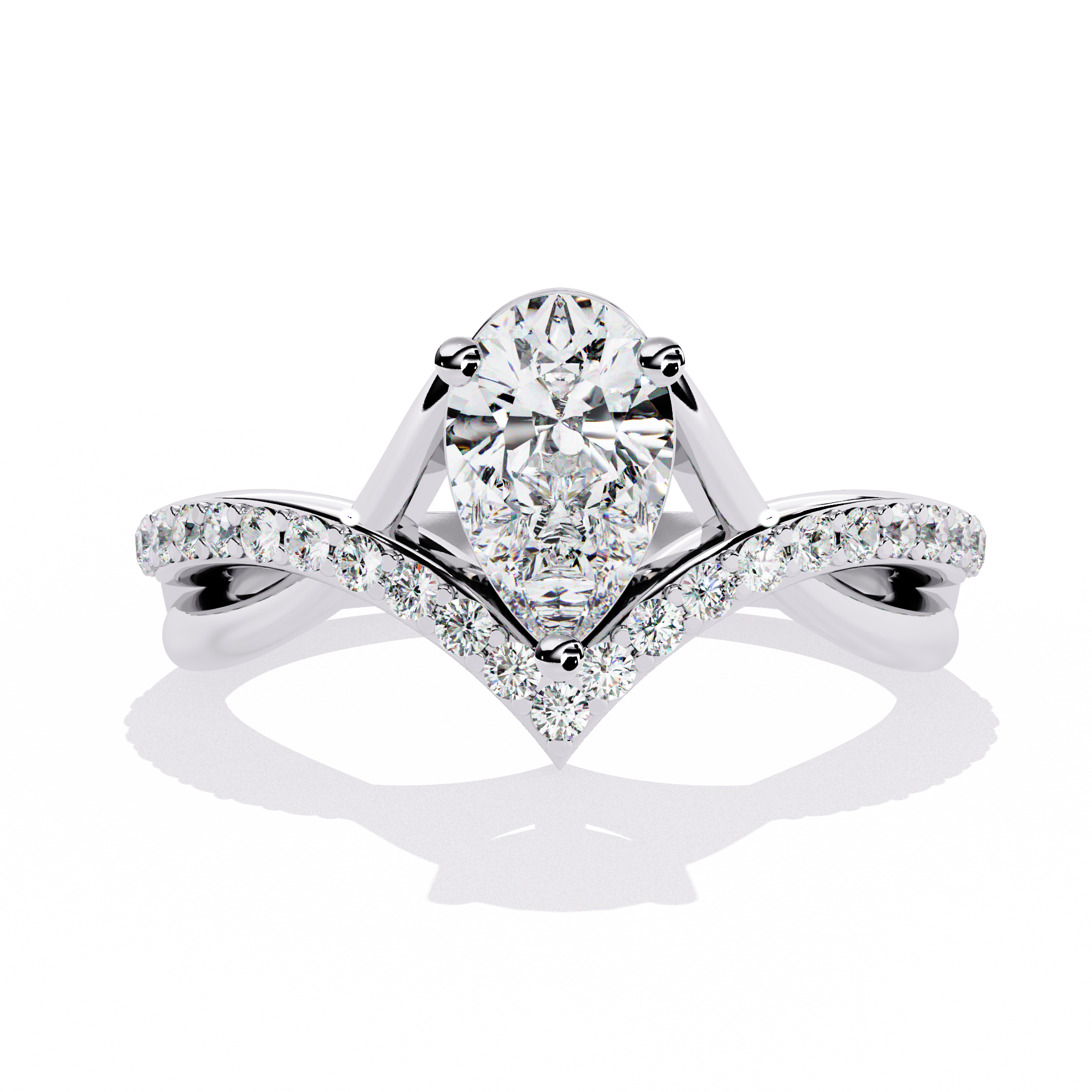 Celestia Ring - 0.7 ct pear