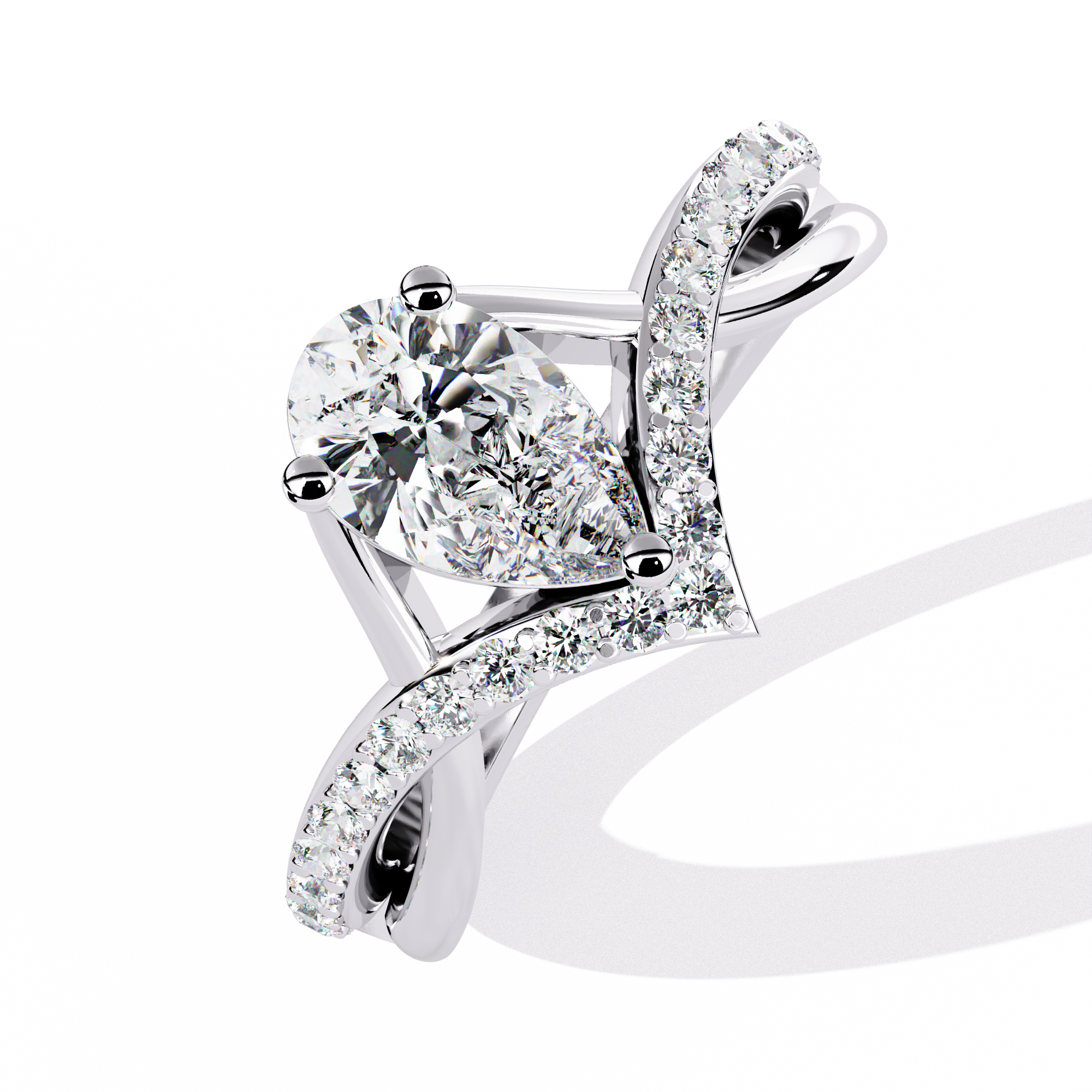 Celestia Ring - 0.7 ct pear
