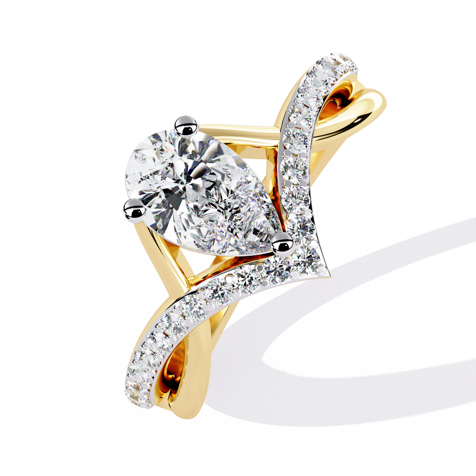 Celestia Ring - 0.7 ct pear
