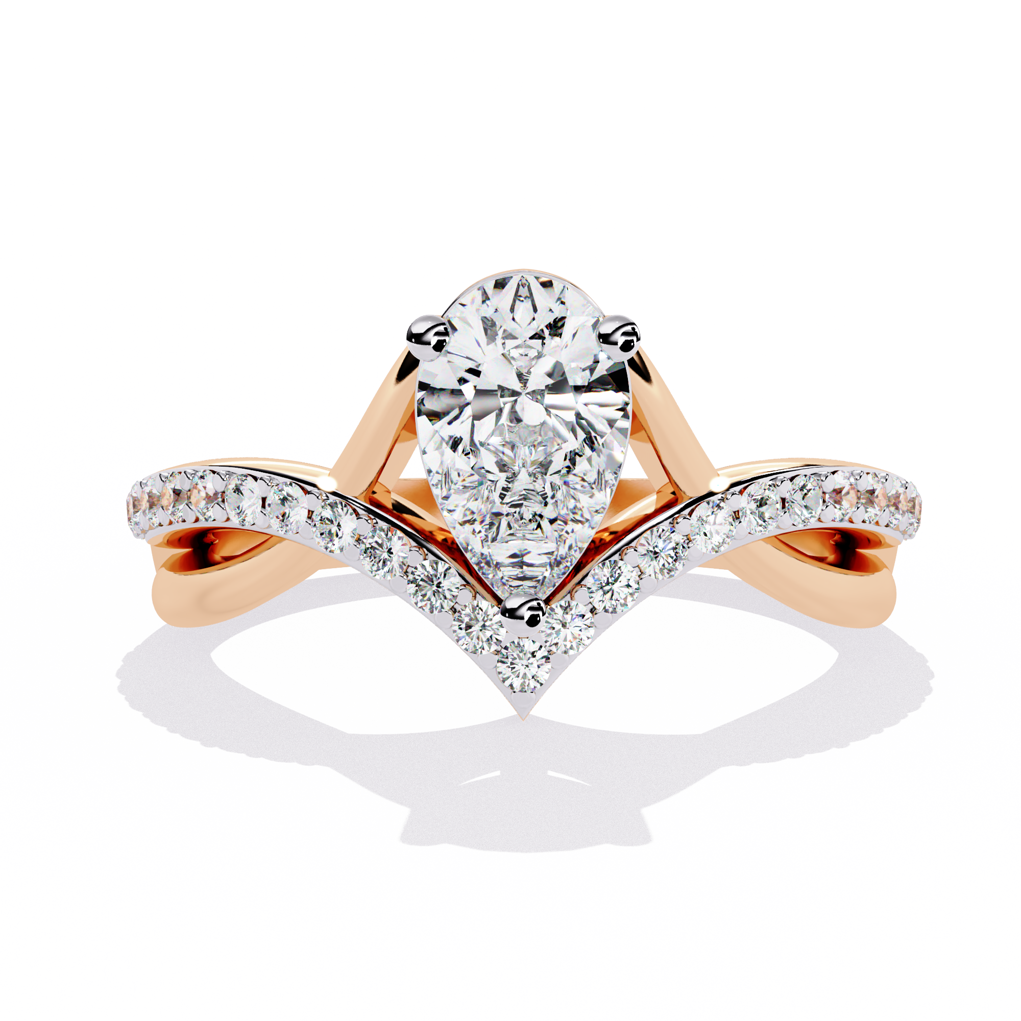 Celestia Ring - 0.7 ct pear