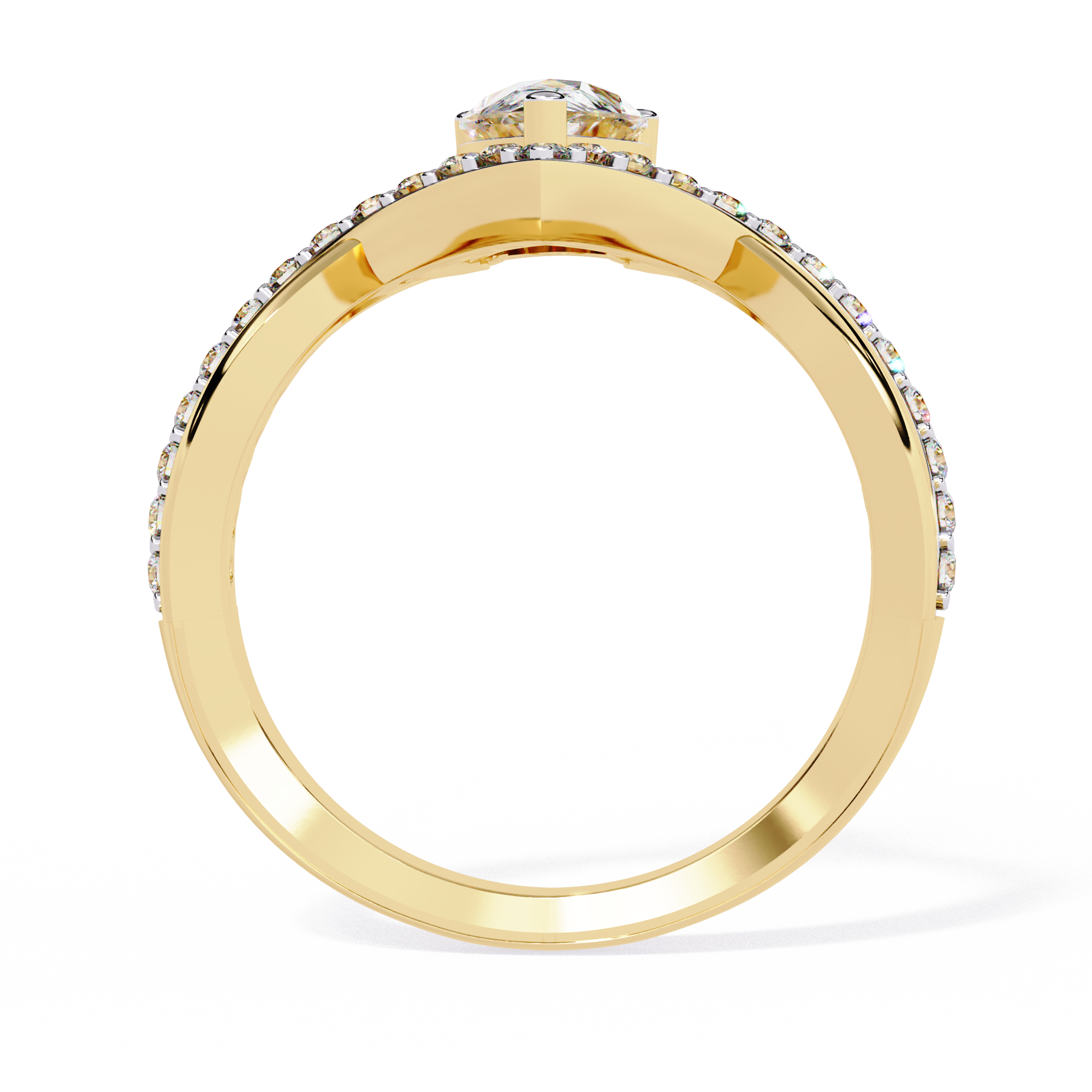 Celestia Ring - 0.7 ct pear