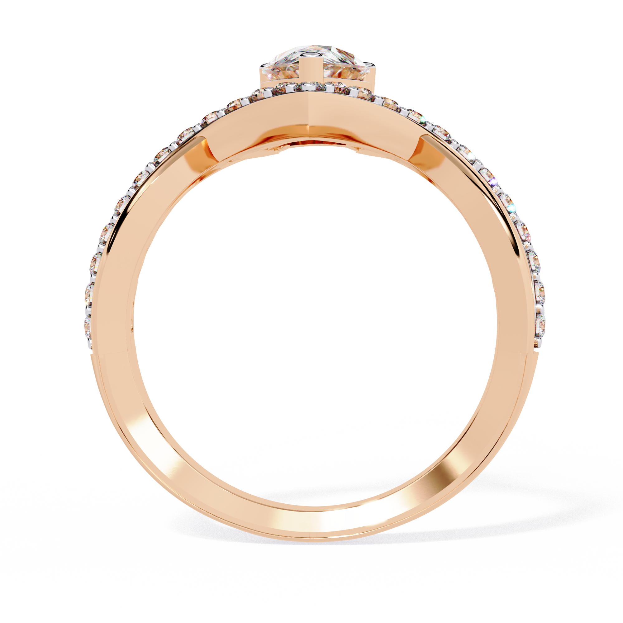 Celestia Ring - 0.7 ct pear