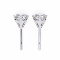 1 ct Round studs - Martini setting