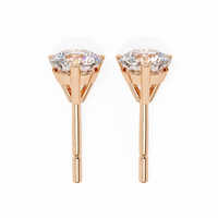 1 ct Round studs - Martini setting