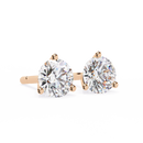 1 ct Round studs - Martini setting